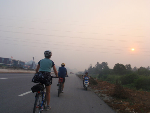 People on bikes get into their left lane with the intent on turning left.